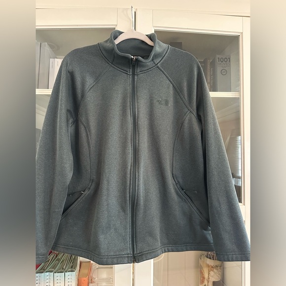 The North Face Women Size XL Jacket Green Fleece Lined Zip Front Coat - Picture 1 of 6